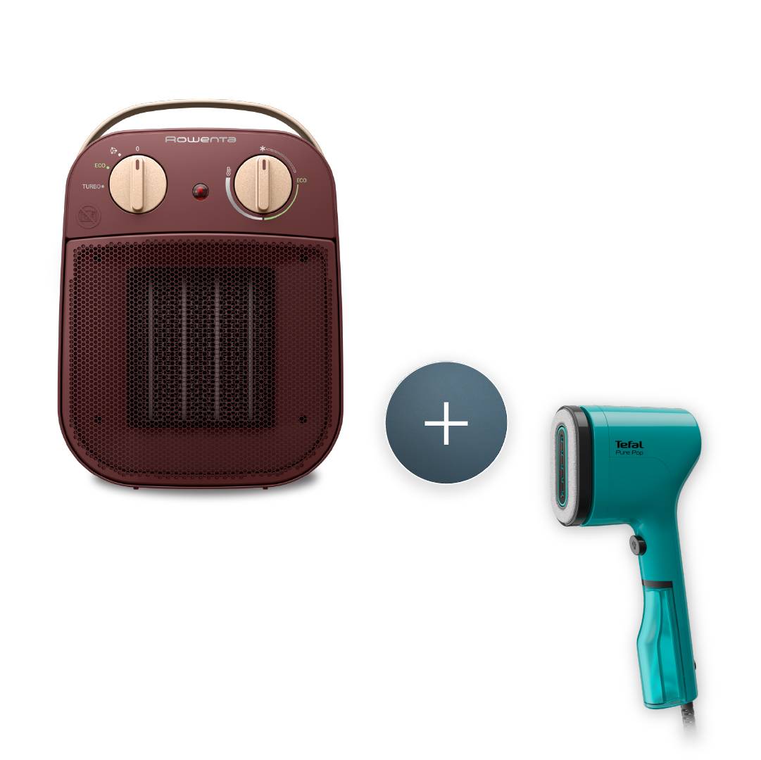 Пакет Мощен и Безшумен Отоплителен уред My Nomad с Eco режим и Ръчен уред за гладене Pure Pop DT2024