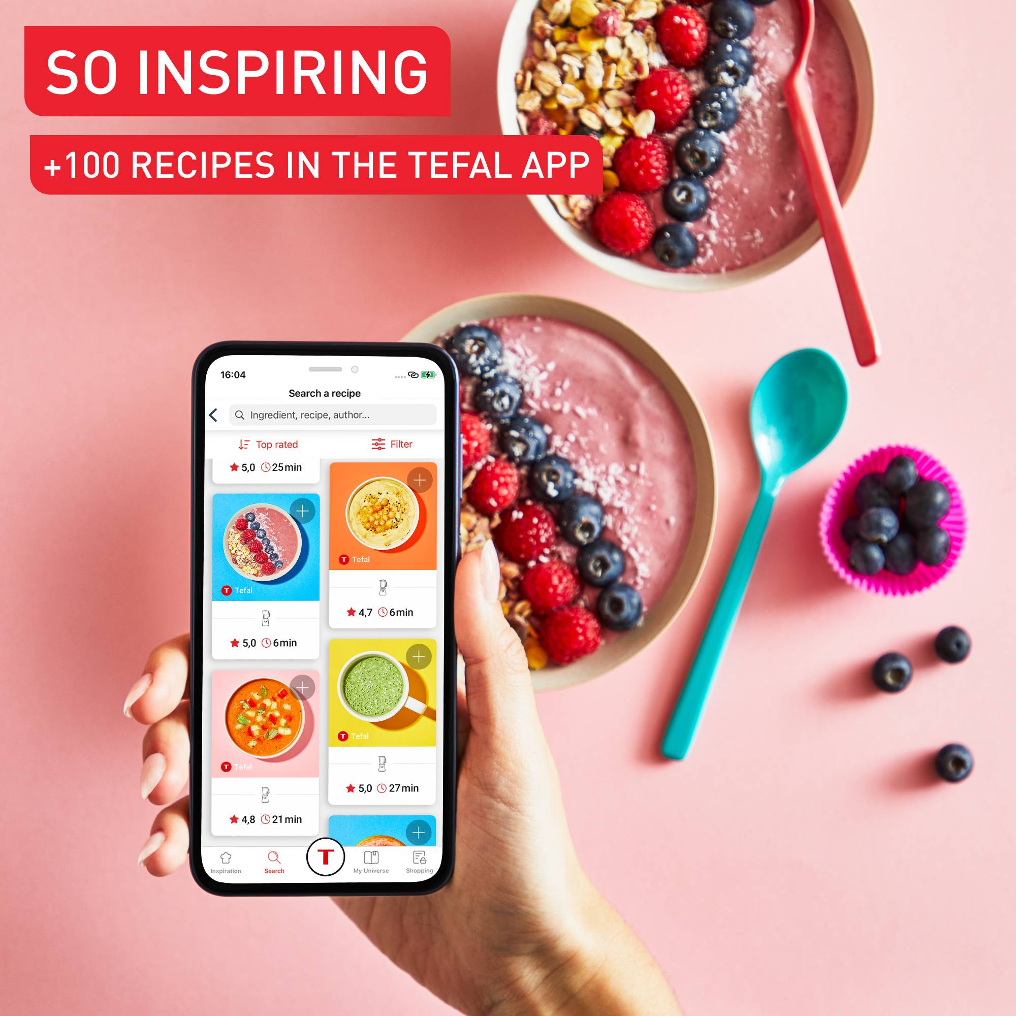 Blend Up, Мощен мини блендер, 1000 W, 8 автоматични програми