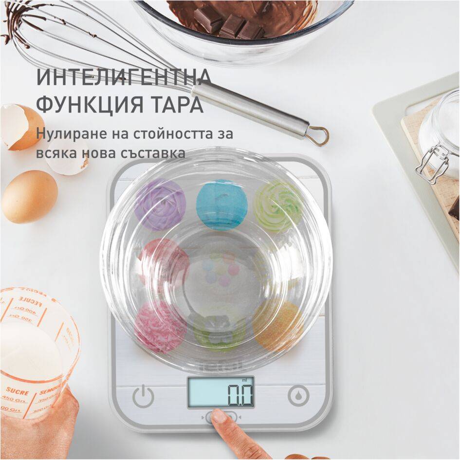 Optiss, електронна кухненска везна, лесен за разчитане дисплей, устойчива на надраскване