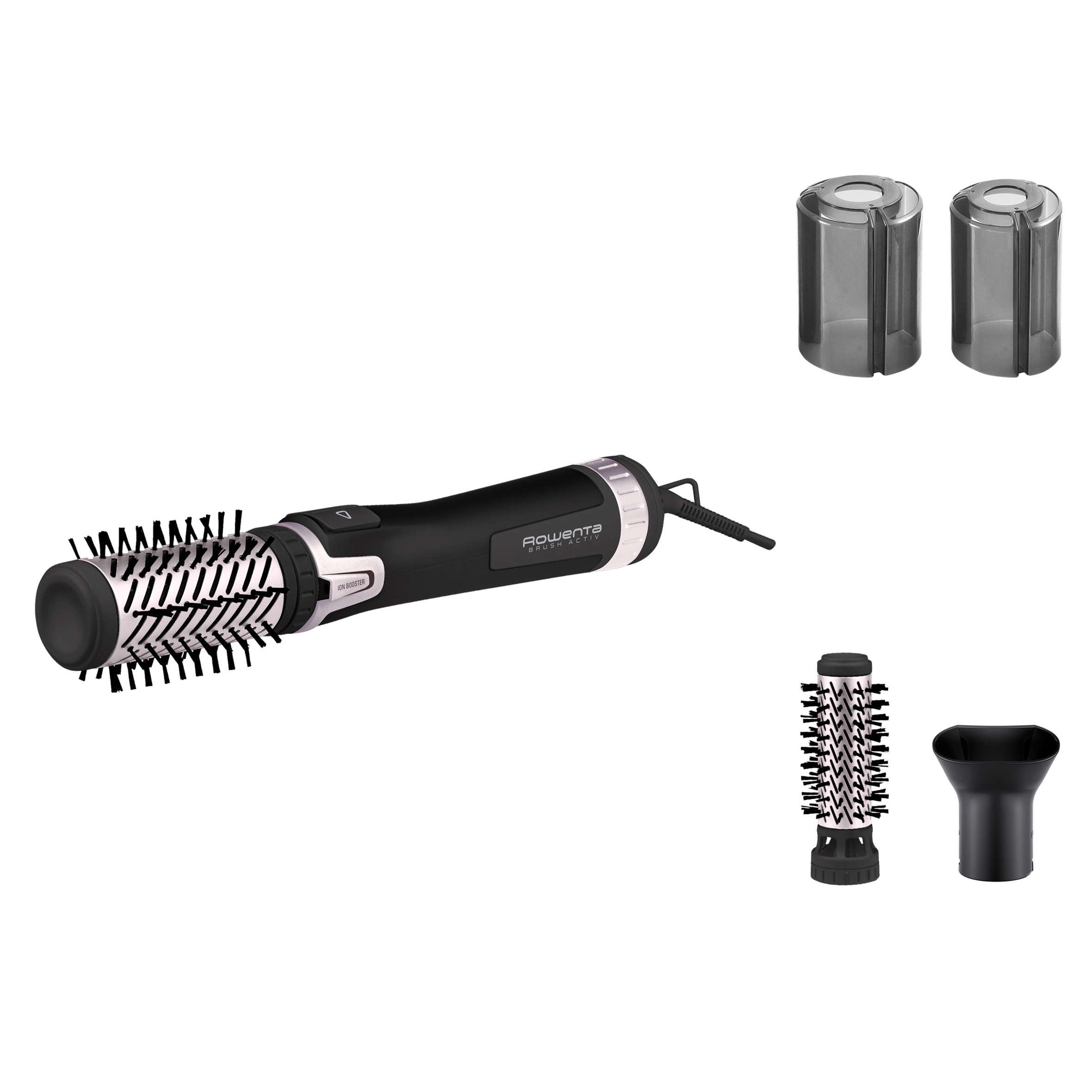 Brush Activ' Dry & Style, Въртяща се четка с горещ въздух, 1000 W, 2 четки с керамично покритие, концентратор, ергономичен дизайн