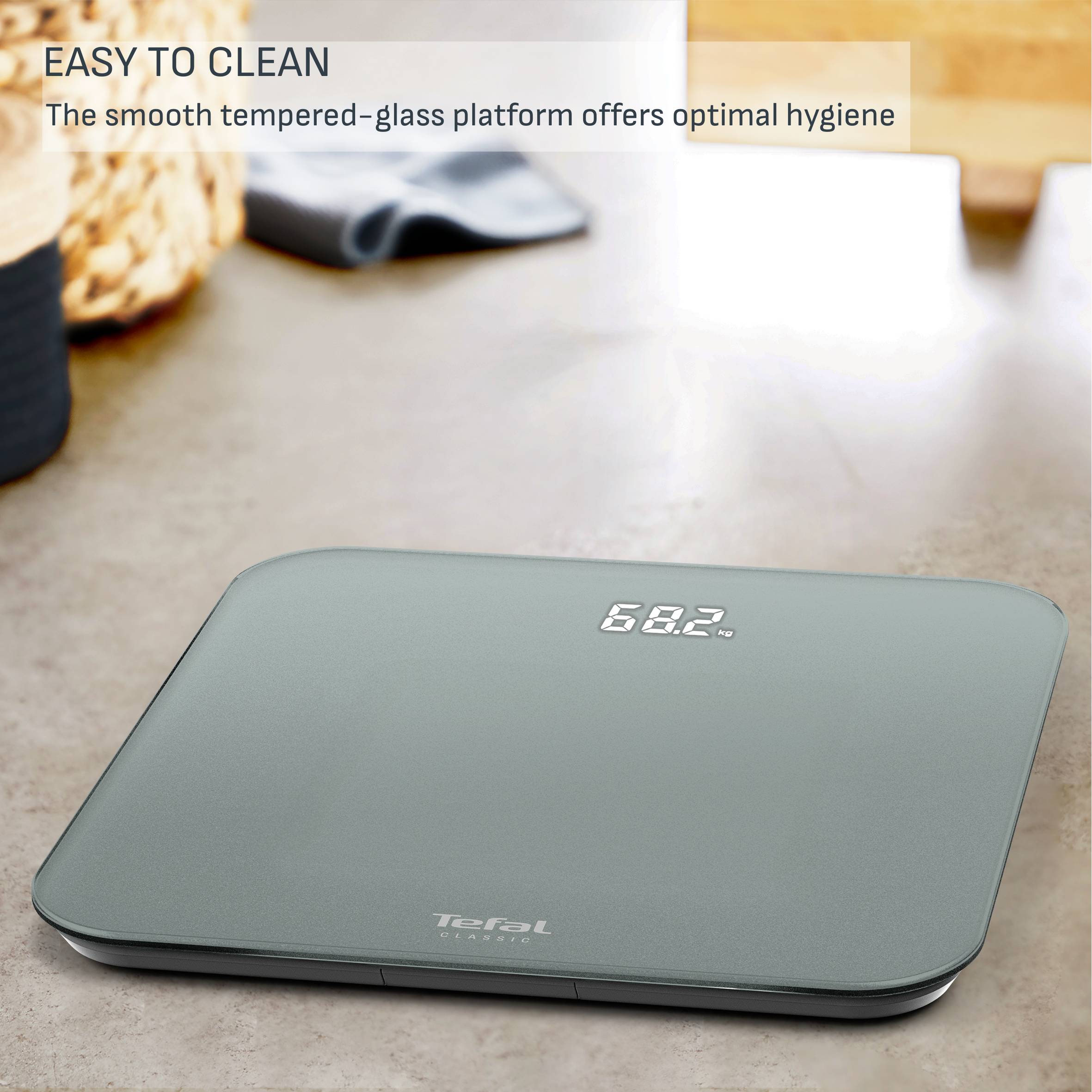 Персонална везна Classic, лесен за разчитане невидим дисплей, до 180 кг