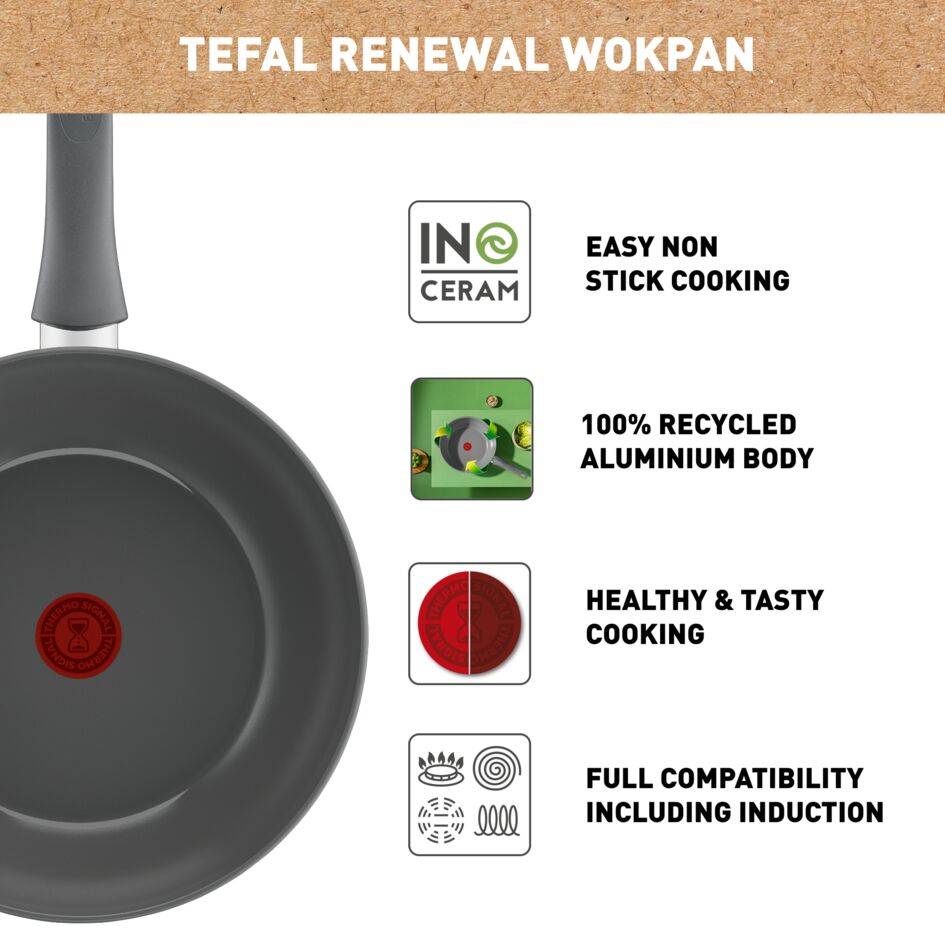 Уок тиган Tefal Renewal C4261943 28 см