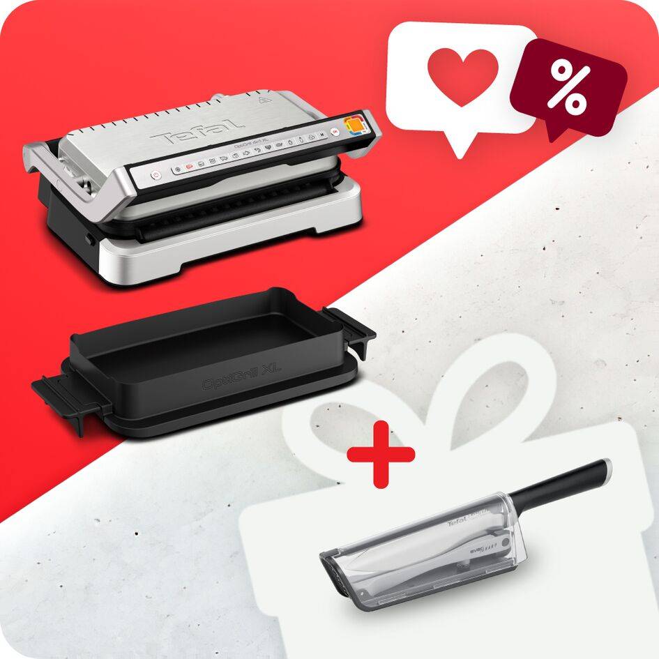 Пакет Интелигентен грил OptiGrill 4in1 XL GC784D30 и Нож на майстора Ever Sharp с Калъф с вградено точило