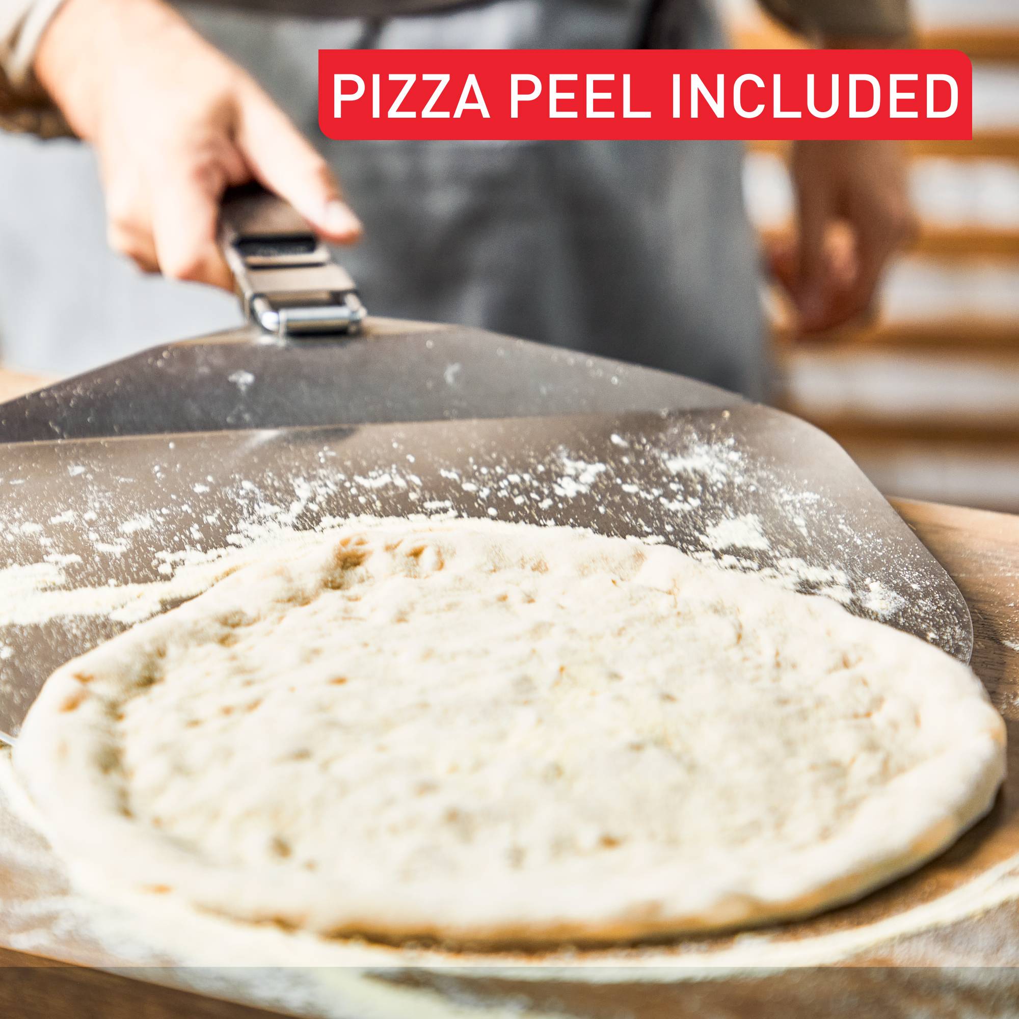 Pizza Pronto, Газова Фурна за Домашна Пица, Въртяща се на 360° Каменна Плоча