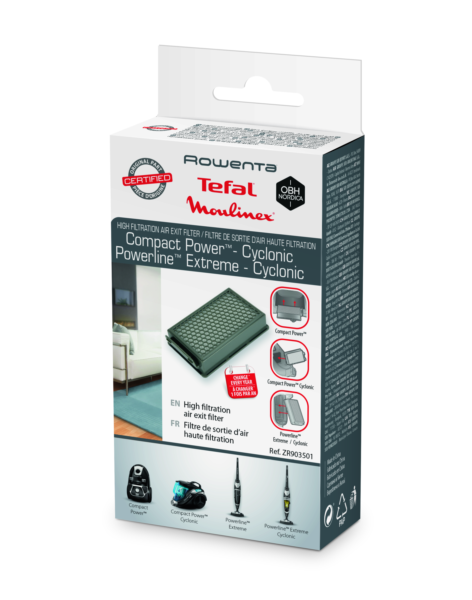 Филтър за изходящ въздух с висока степен на филтрация ZR903501