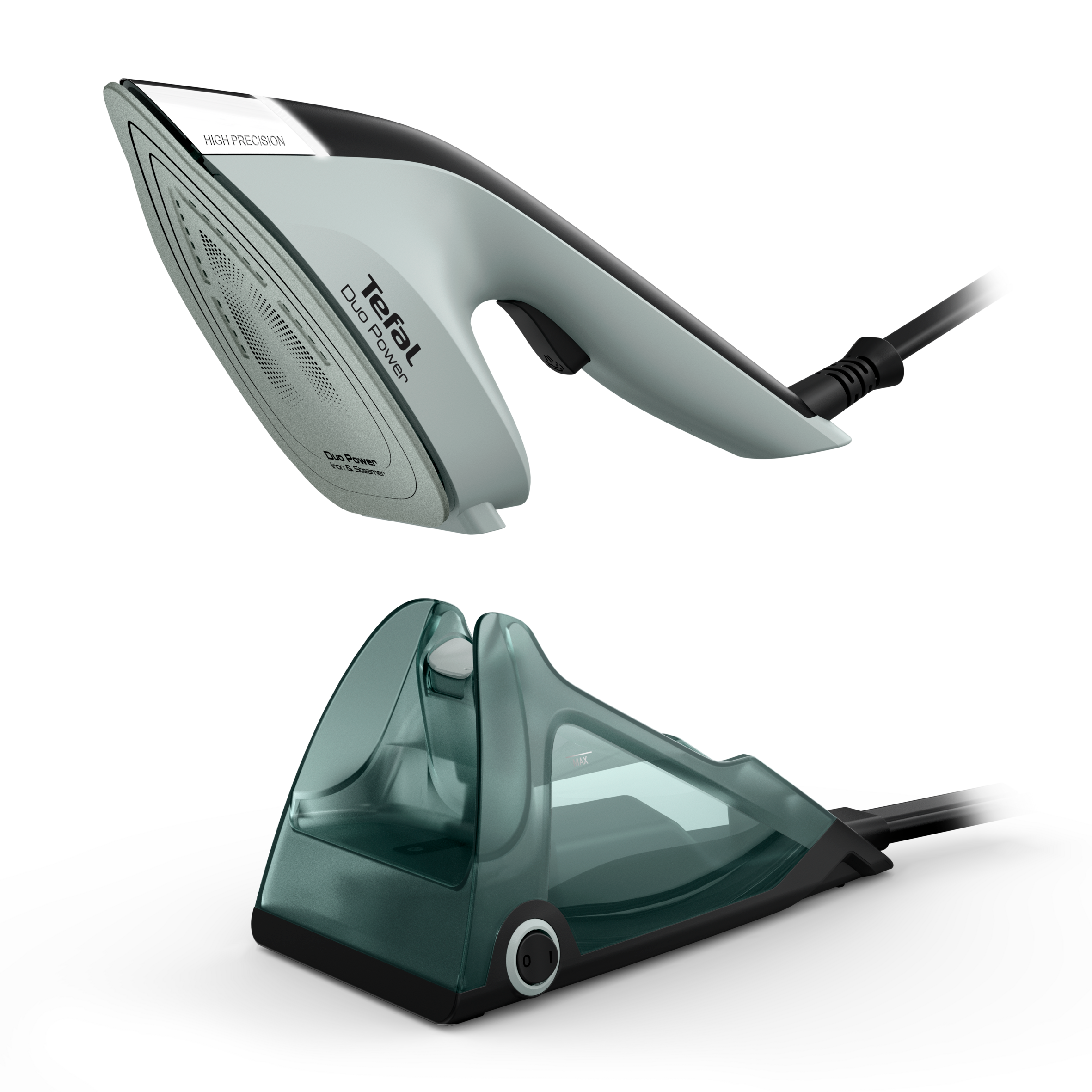 Duo Power, 2-in-1 Steam Iron and Clothes Steamer, Versatile and Efficient Garment Care