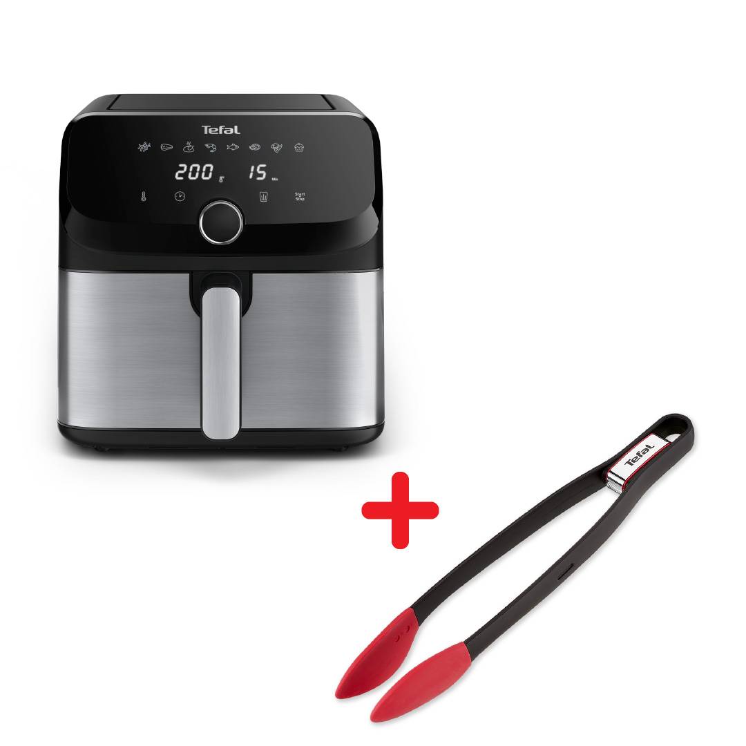 Пакет Уред за готвене с горещ въздух Easy Fry Mega 7.5 L с 8 автоматични програми и Щипки INGENIO K2060714