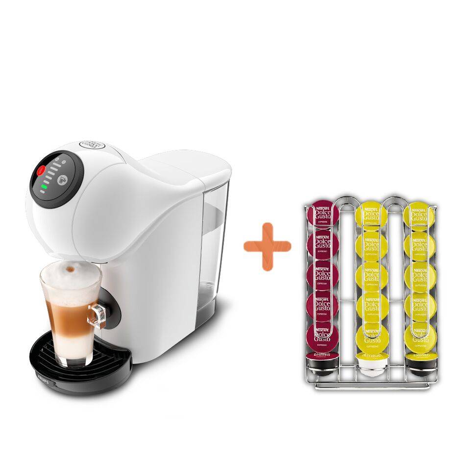 Пакет KRUPS GENIO S White KP243110 и Стойка за капсули Dolce Gusto