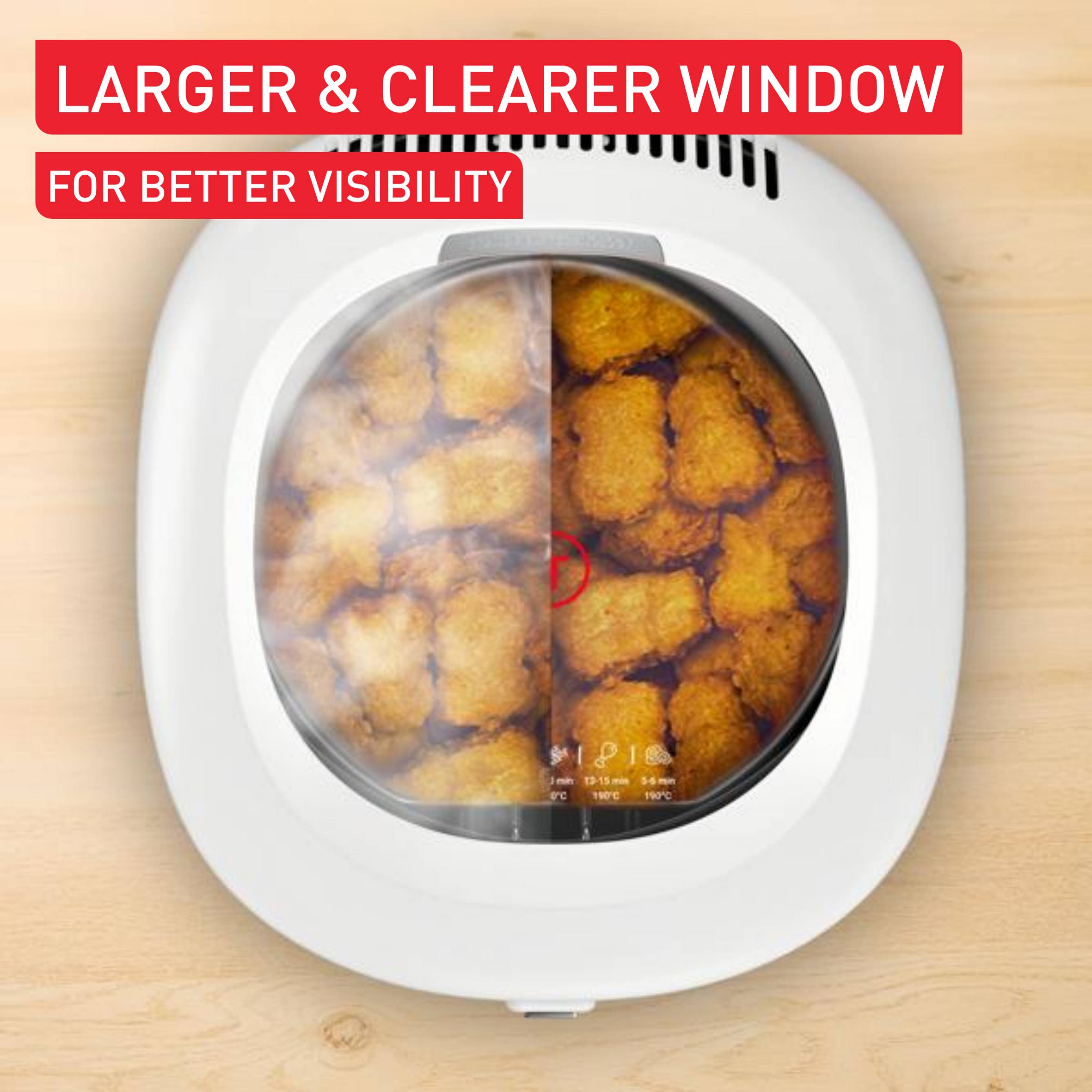 Фритюрник Filtra Vision, много голям прозорец за по-лесно наблюдение