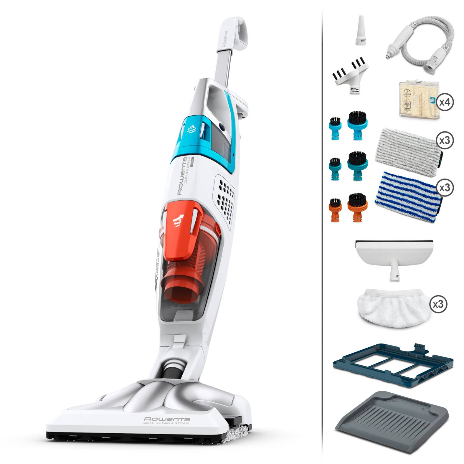 Clean & Steam Multi 3 в 1 RY8544WH, Прахосмукачка, Парочистачка и Ръчна Парочистачка