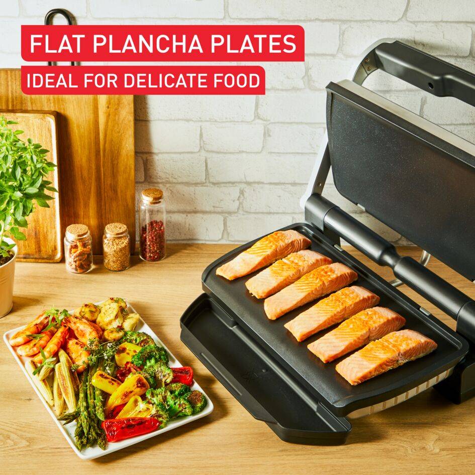 Плоски грил плочи за OptiGrill + XL – с незалепващо покритие за храни с крехка текстура