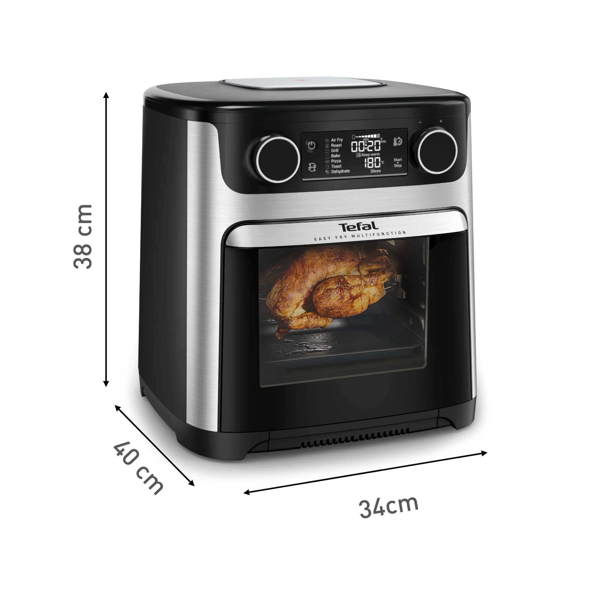 Easy Fry Multifunction 15 л, уред за готвене с горещ въздух и фурна с голям вместимост, 9 в 1