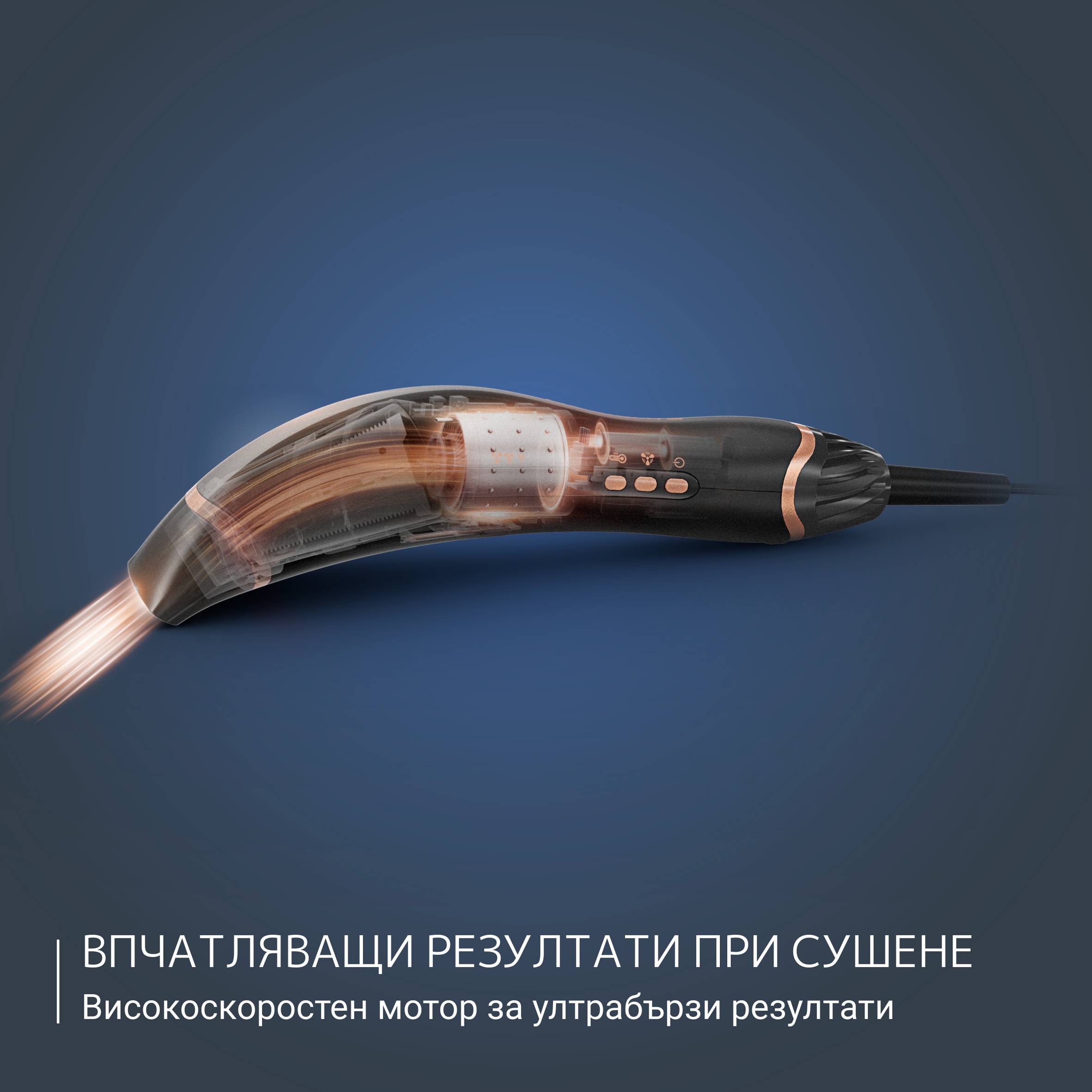 Сешоар Rowenta Ultimate Experience Air Motion, Ергономичен олекотен дизайн , Изправяне чрез Коанда ефект