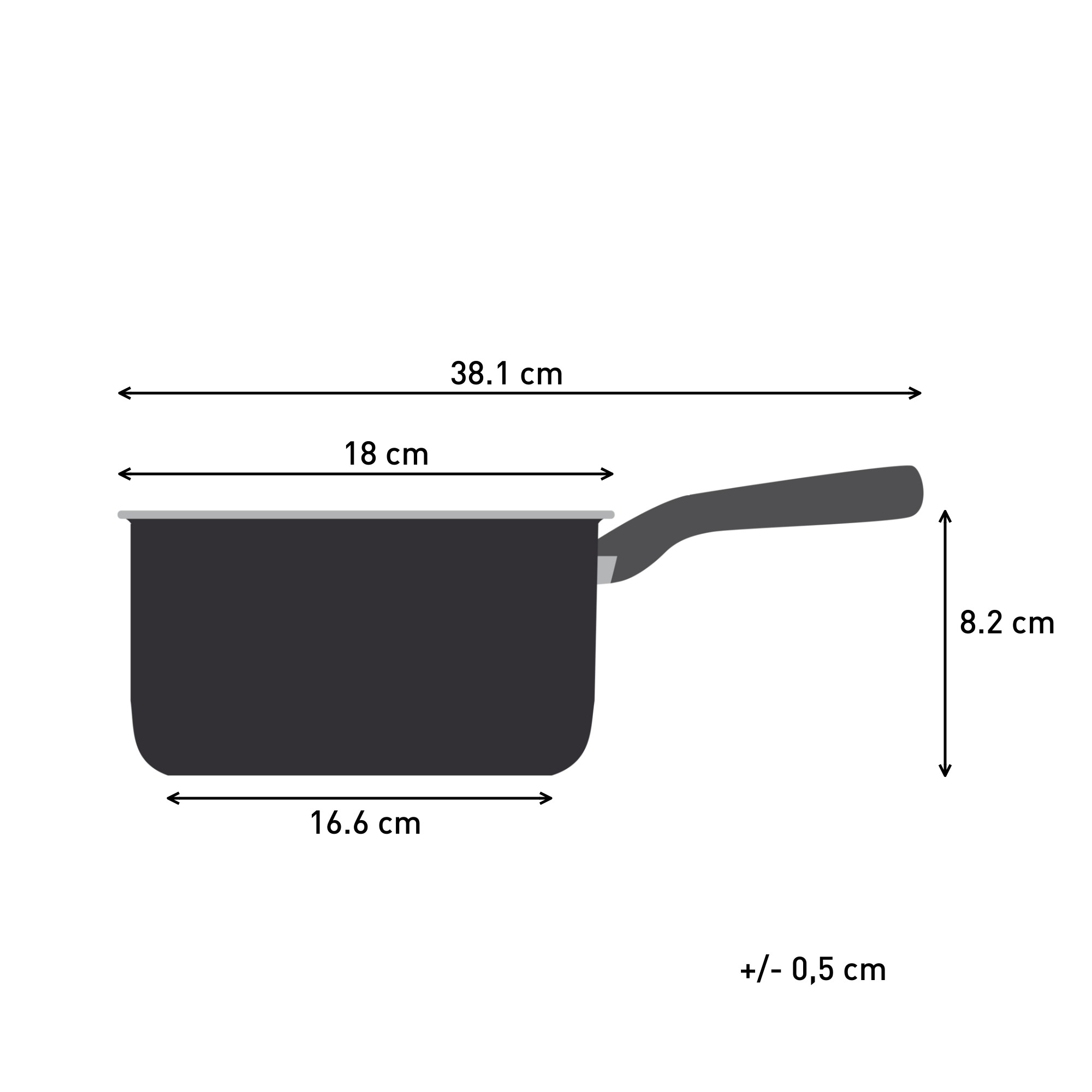 Duetto+ Saucepan 18cm, 10-years guarantee, Premium stainless-steel