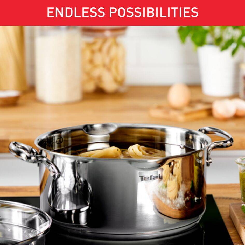 Duetto+ Pasta Pot 22cm, 10-years guarantee, Premium stainless-steel