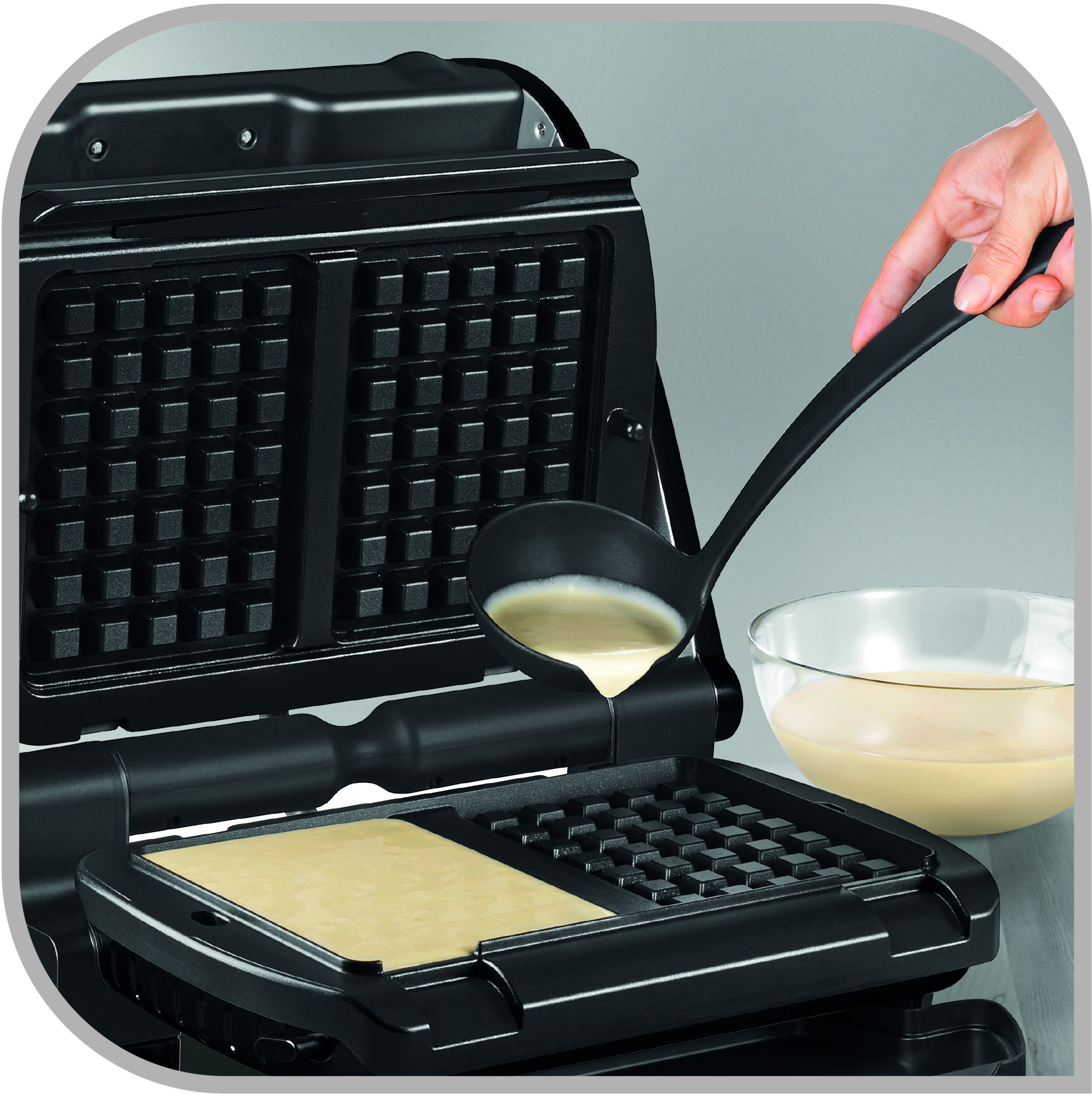 Плочи за гофрети х 2 и черпак Optigrill XA724810