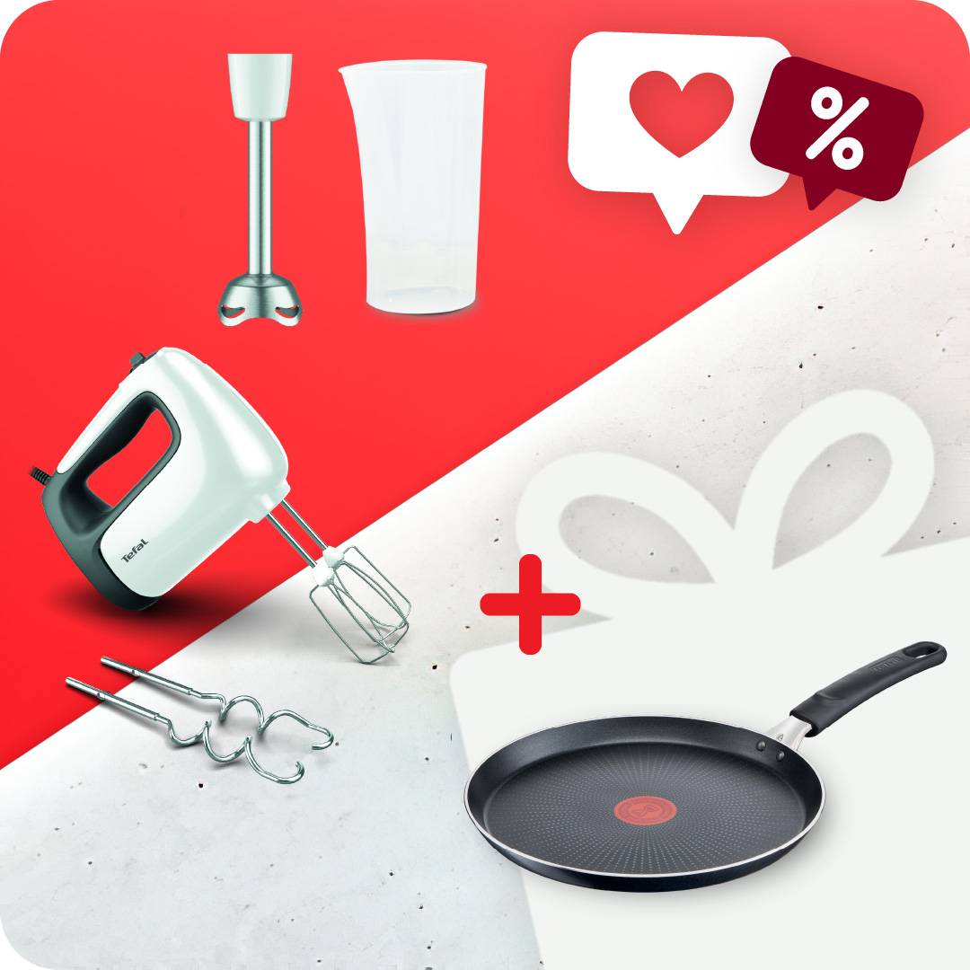 Пакет МИКСЕР PREP'MIX + HT462 и Тиган за палачинки XL Intense C3841053, 25 см 