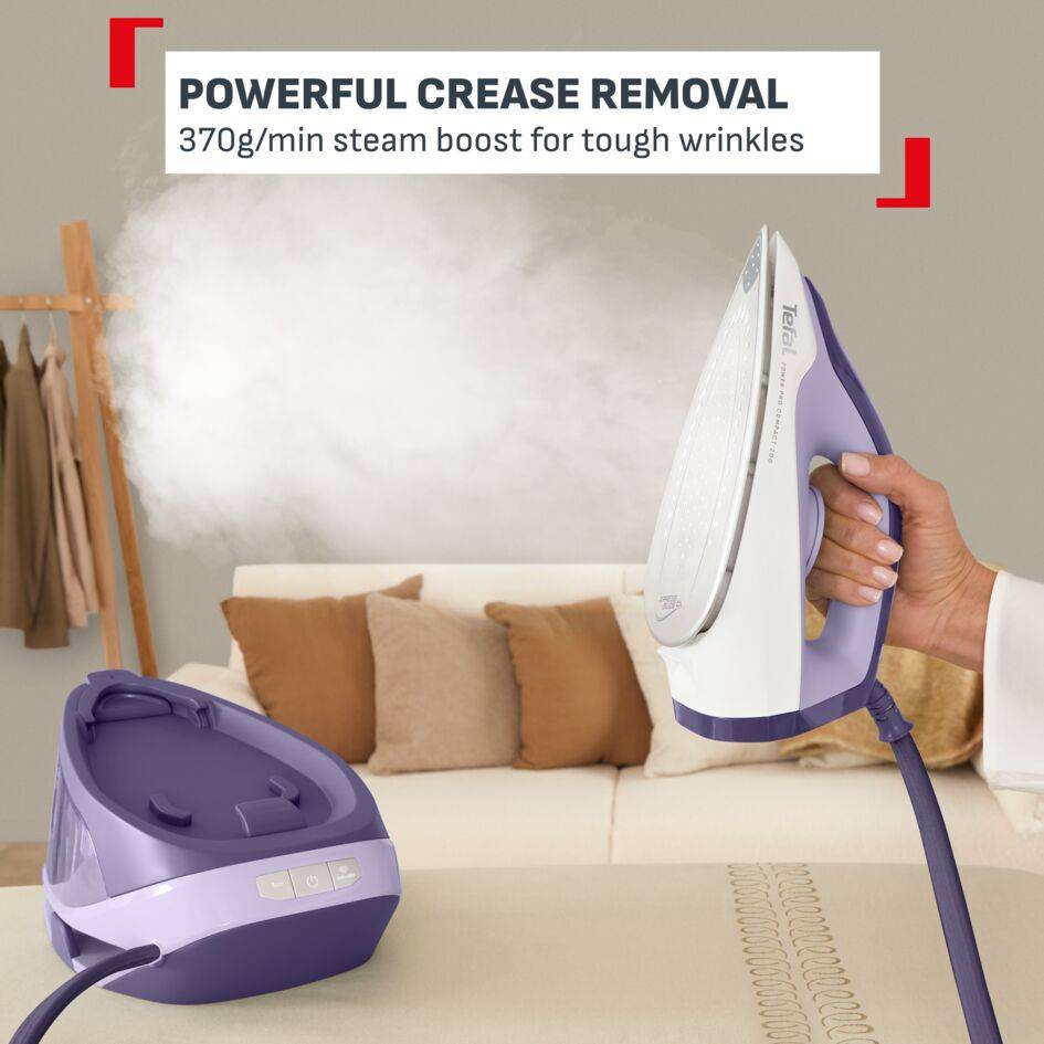 Tefal Power Pro Compact 200 Steam Station, Fast Ironing & Compact Design
