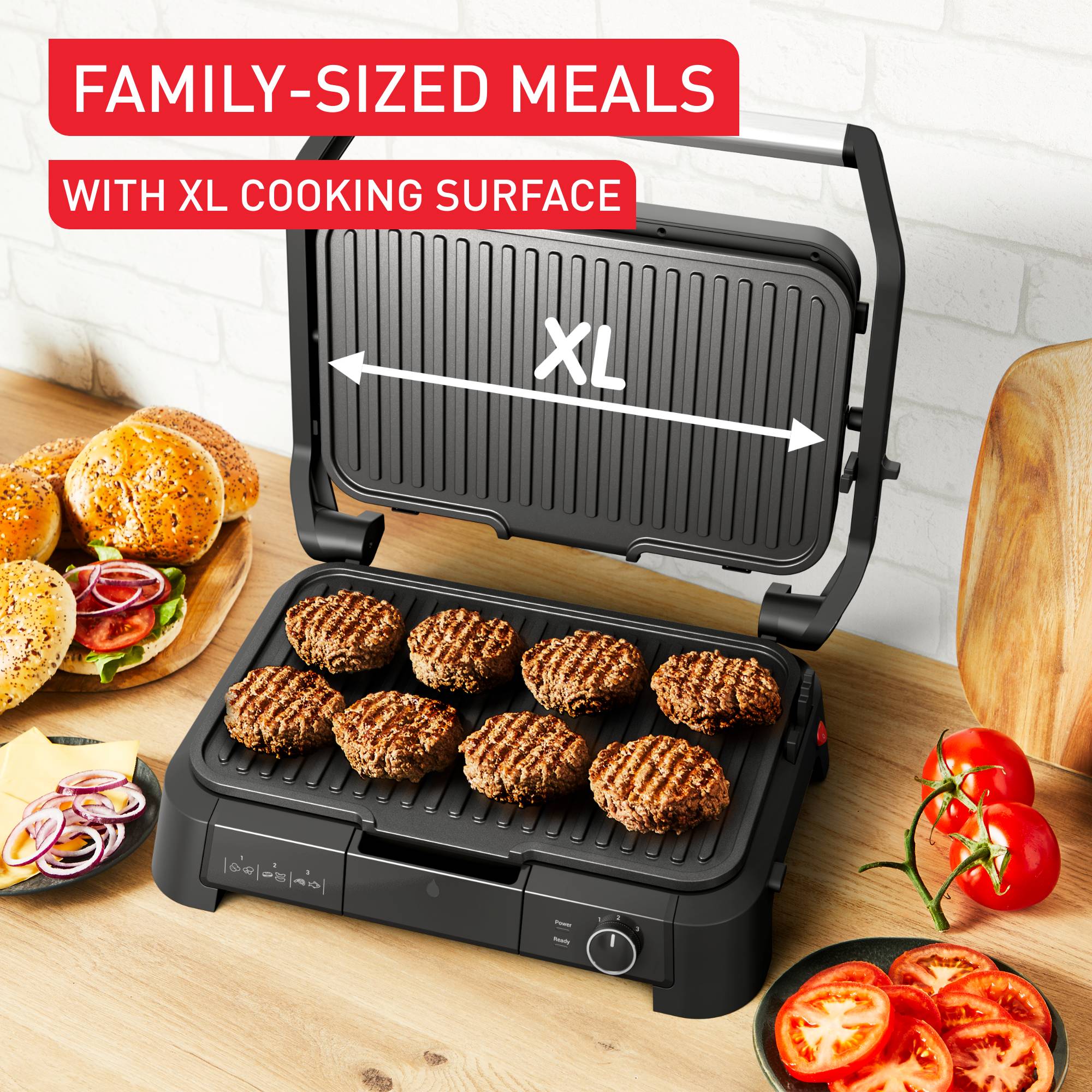 SuperGrill 3in1 XL,  контактен грил, позиции за барбекю и фурна