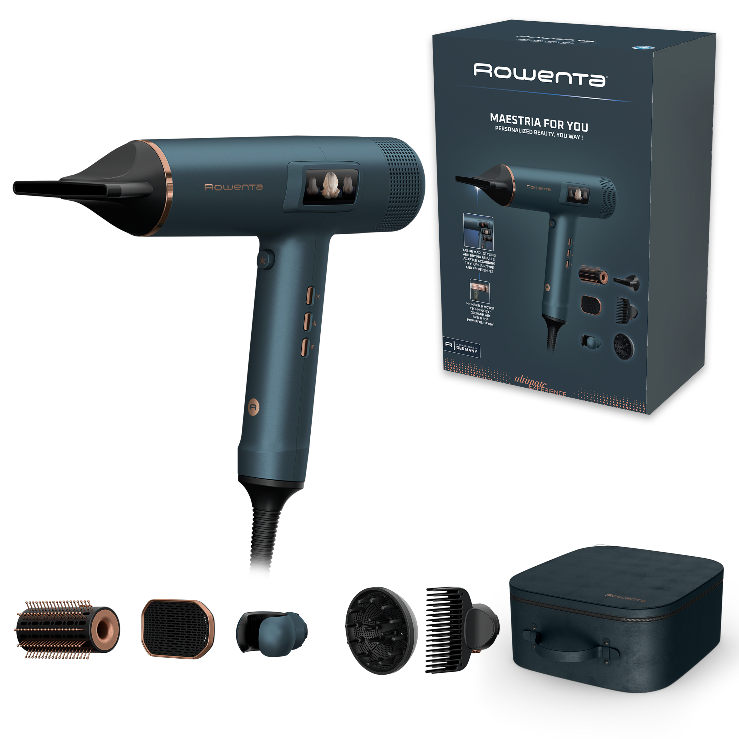 Maestria For You, Hair Dryer With Integrated Screen