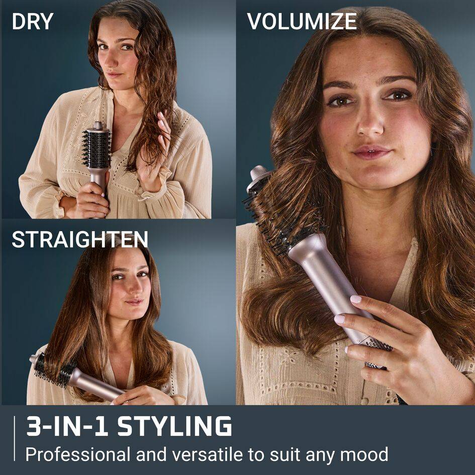 Air Brush 3D Nano 3-в-1, Четка с горещ въздух, Компактна, Лека
