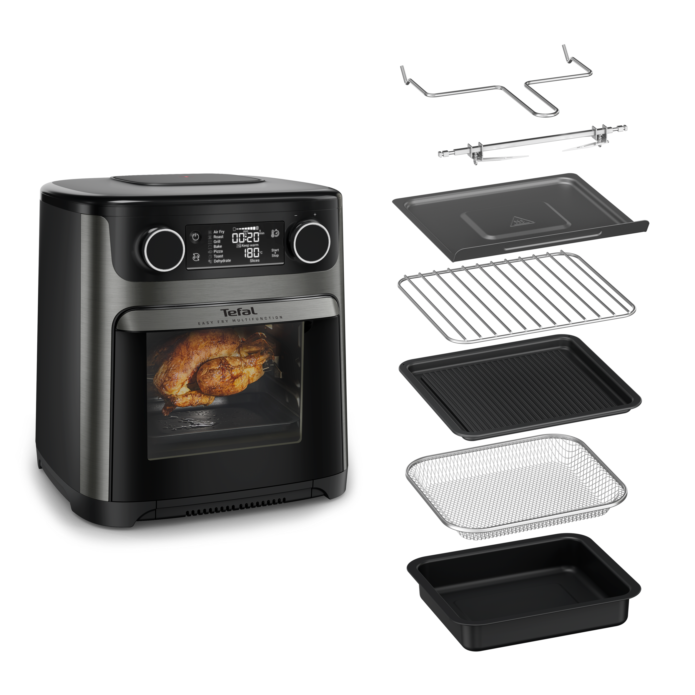 Easy Fry Multifunction 15 л, уред за готвене с горещ въздух и фурна с голям вместимост, 9 в 1
