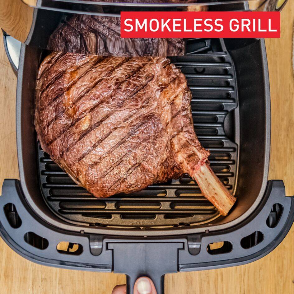  2 в 1 уред за готвене с горещ въздух и грил Easy Fry & Grill, разделител за готвене на две ястия