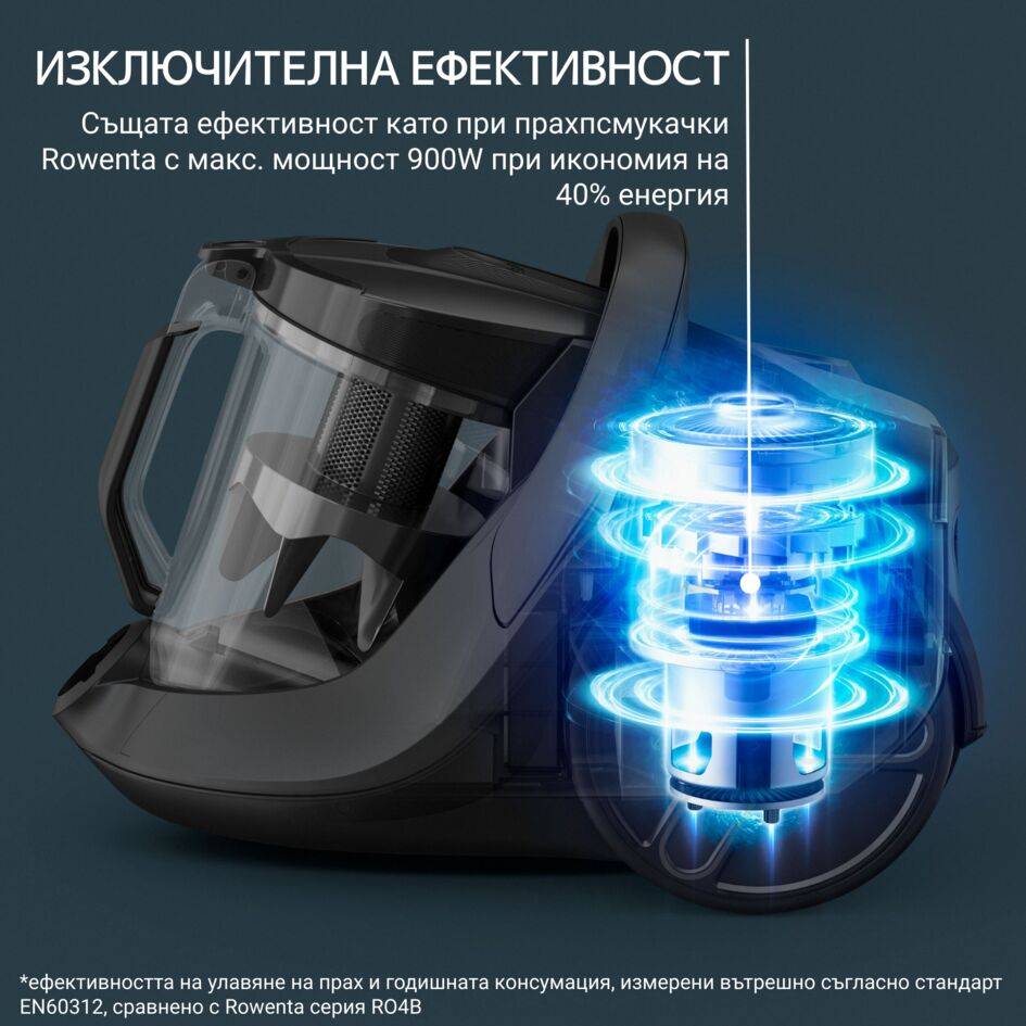 Прахосмукачка с контейнер Rowenta Green Force Cyclonic Effitech®+ RO7C66EA