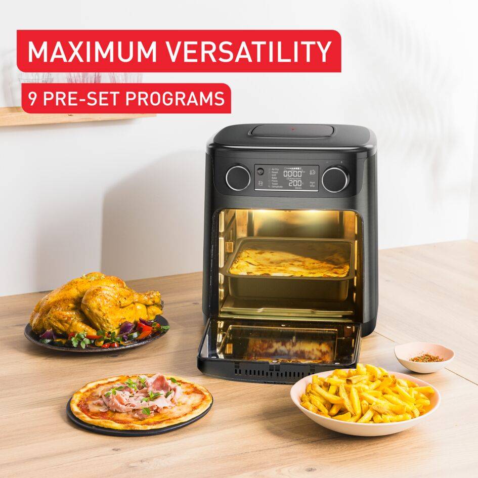Easy Fry Multifunction 15 л, уред за готвене с горещ въздух и фурна с голям вместимост, 9 в 1