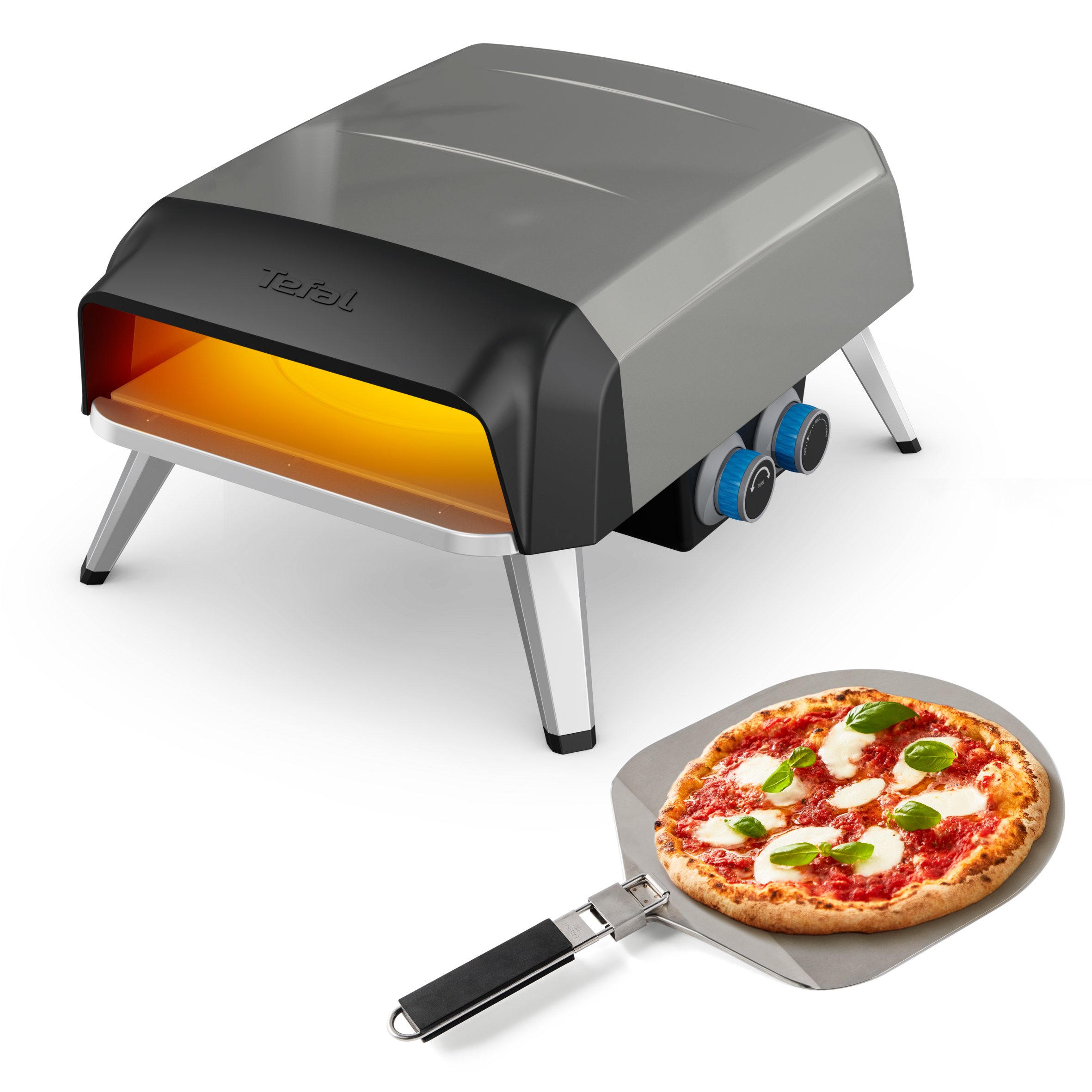 Pizza Pronto, Газова Фурна за Домашна Пица, Въртяща се на 360° Каменна Плоча
