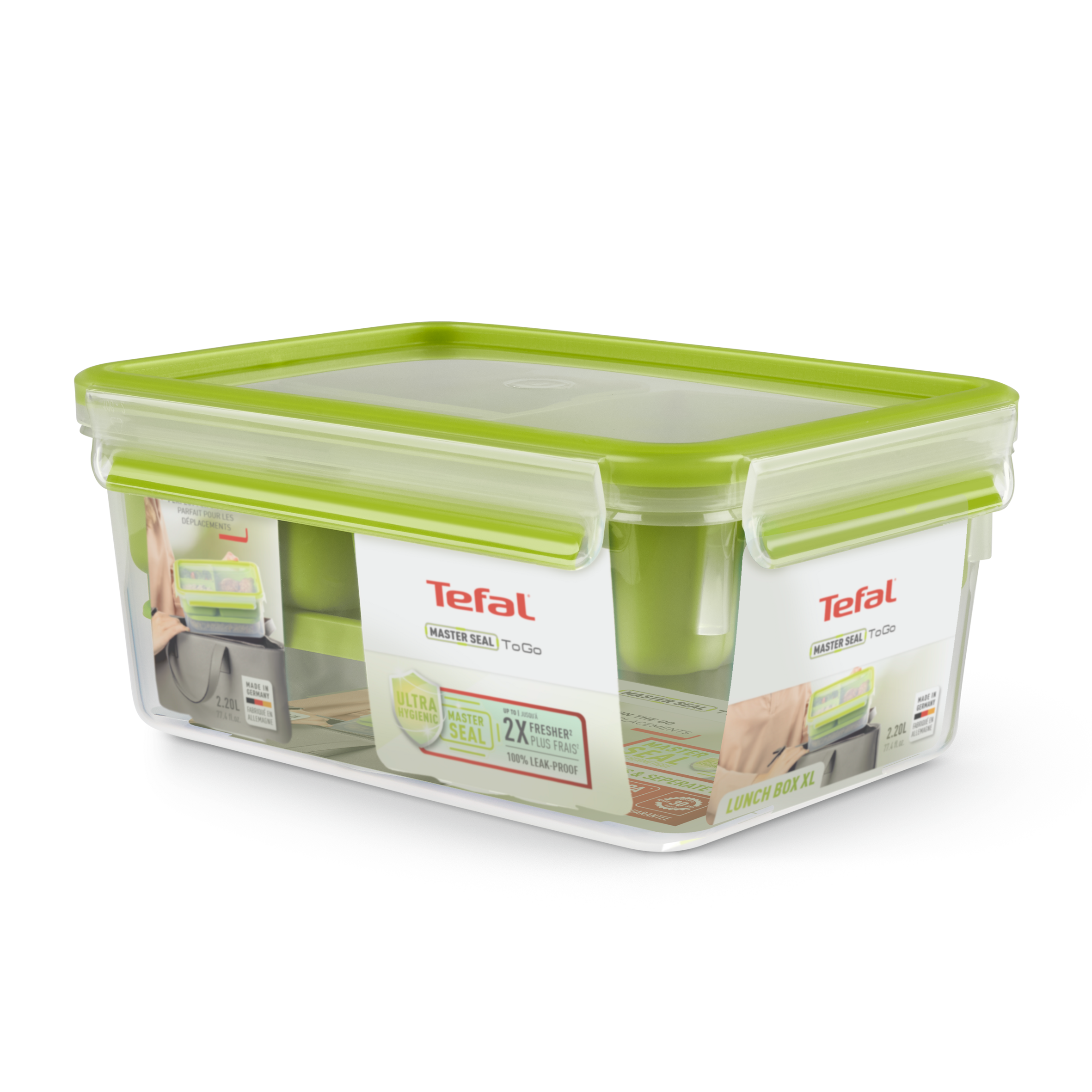 Кутия за Обяд XL N1071610, 2.3л, 4 разделителни приставки