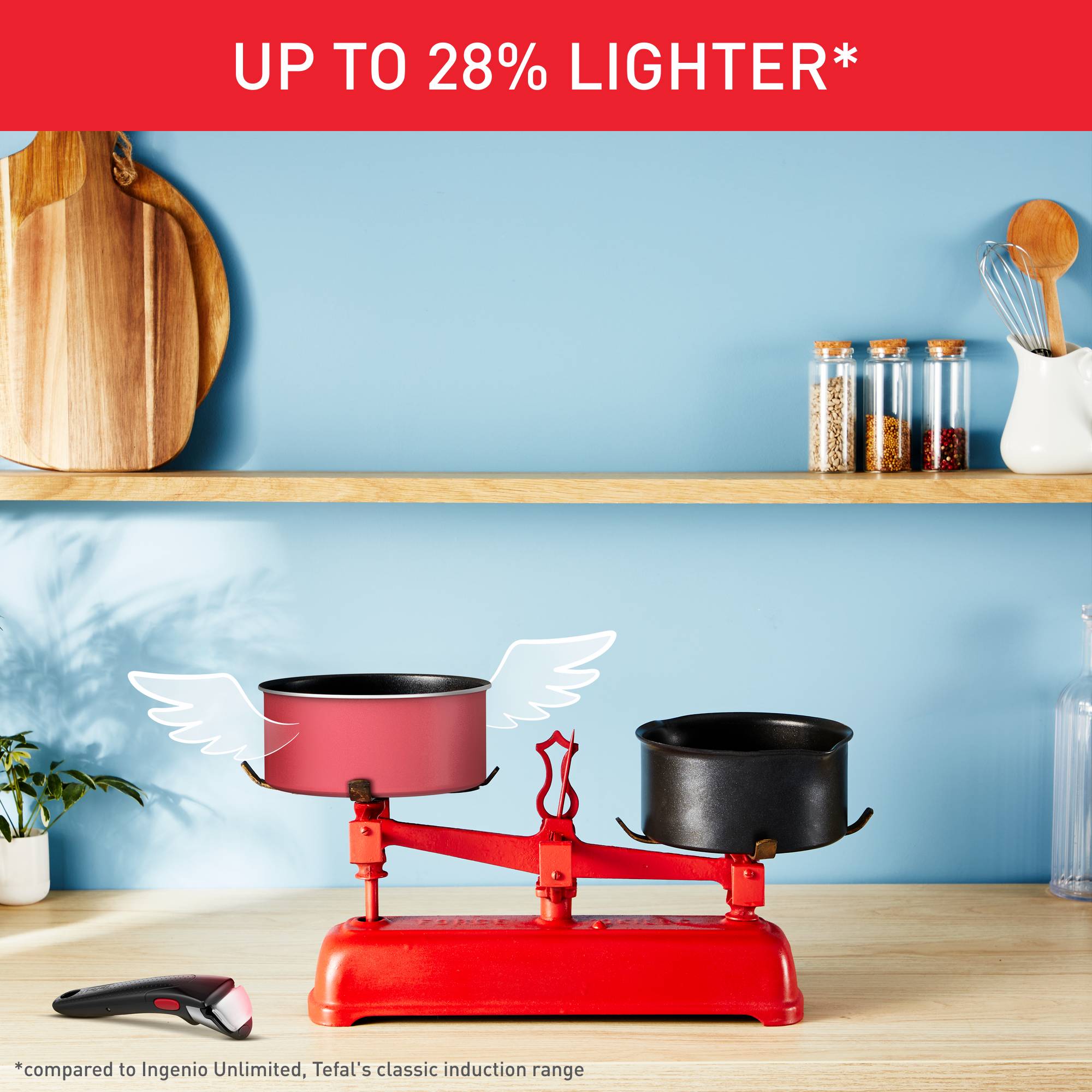 Ingenio Simply Cook, 5-Piece Cookware Set, Light Tech Technology Pots and Pans