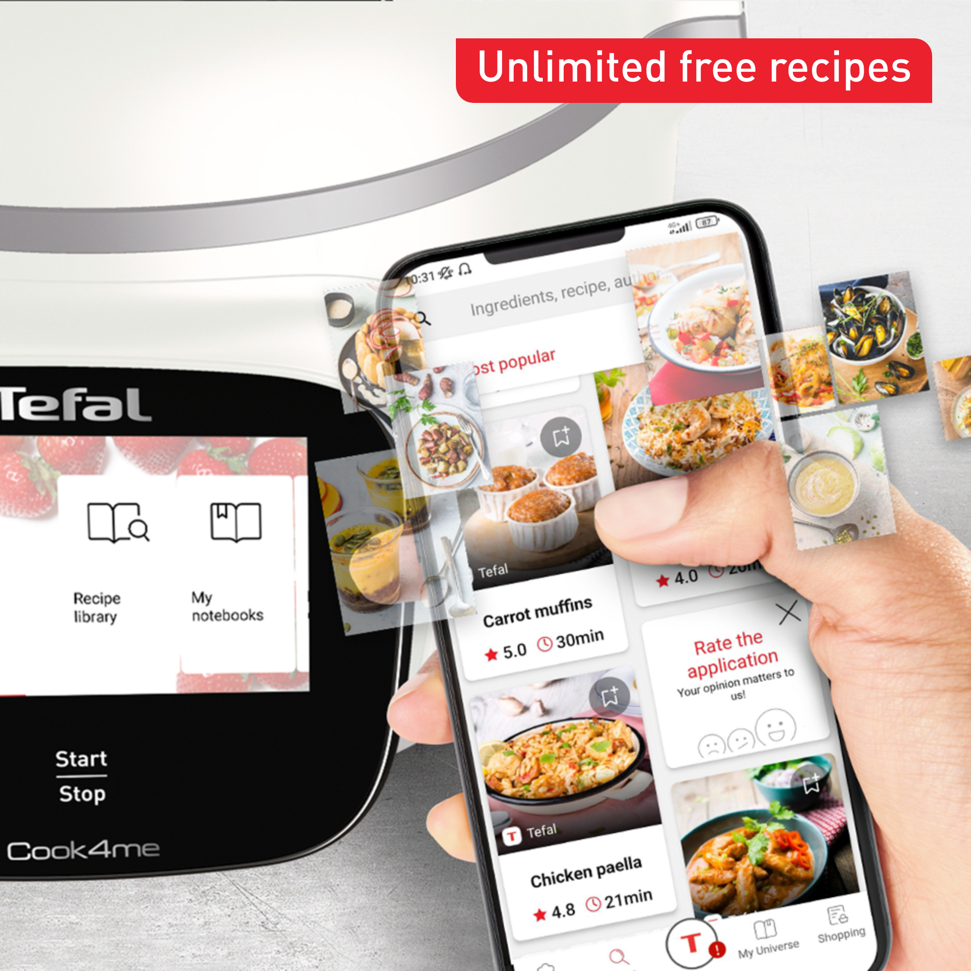 Tefal Cook4me Touch Pro, Мултикукър с вградена везна