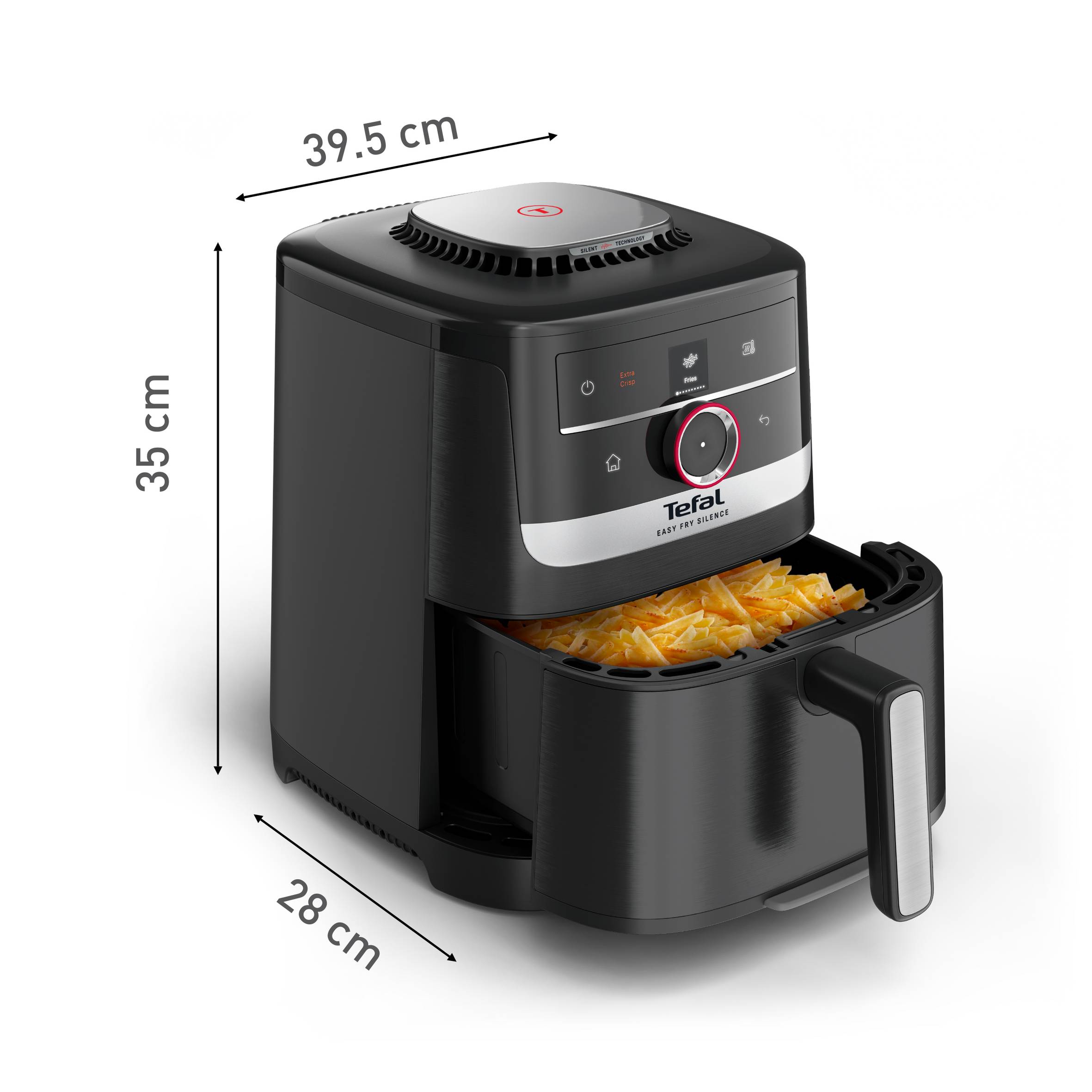 Easy Fry Silence, Air fryer 5L, Silent Technology, Smart Assist System