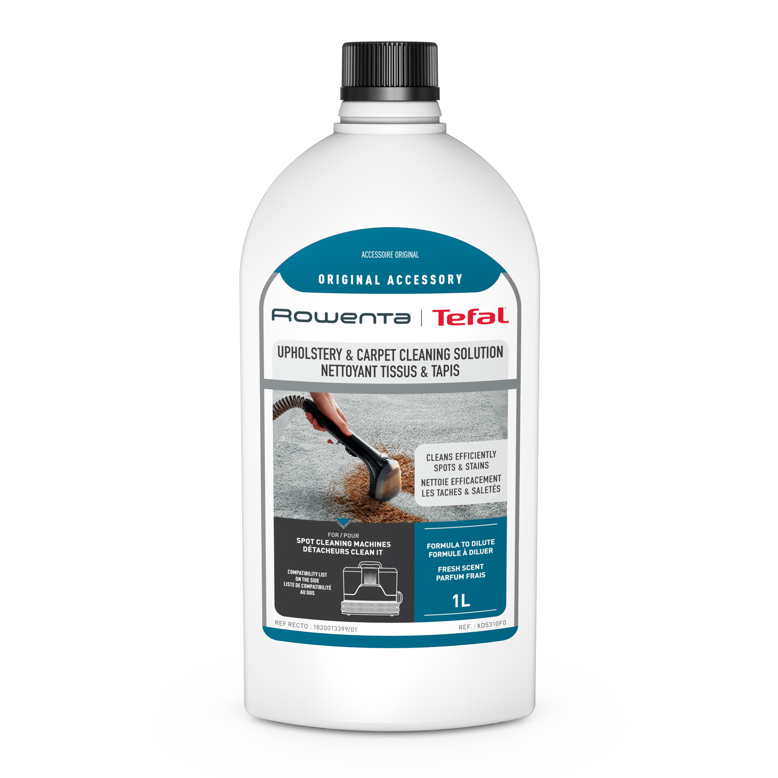 Пакет Уред за почистване на петна Rowenta Clean It IN5011 с препарат Clean It XD5310FO и препарат за петна от домашни любимци XD5320F0