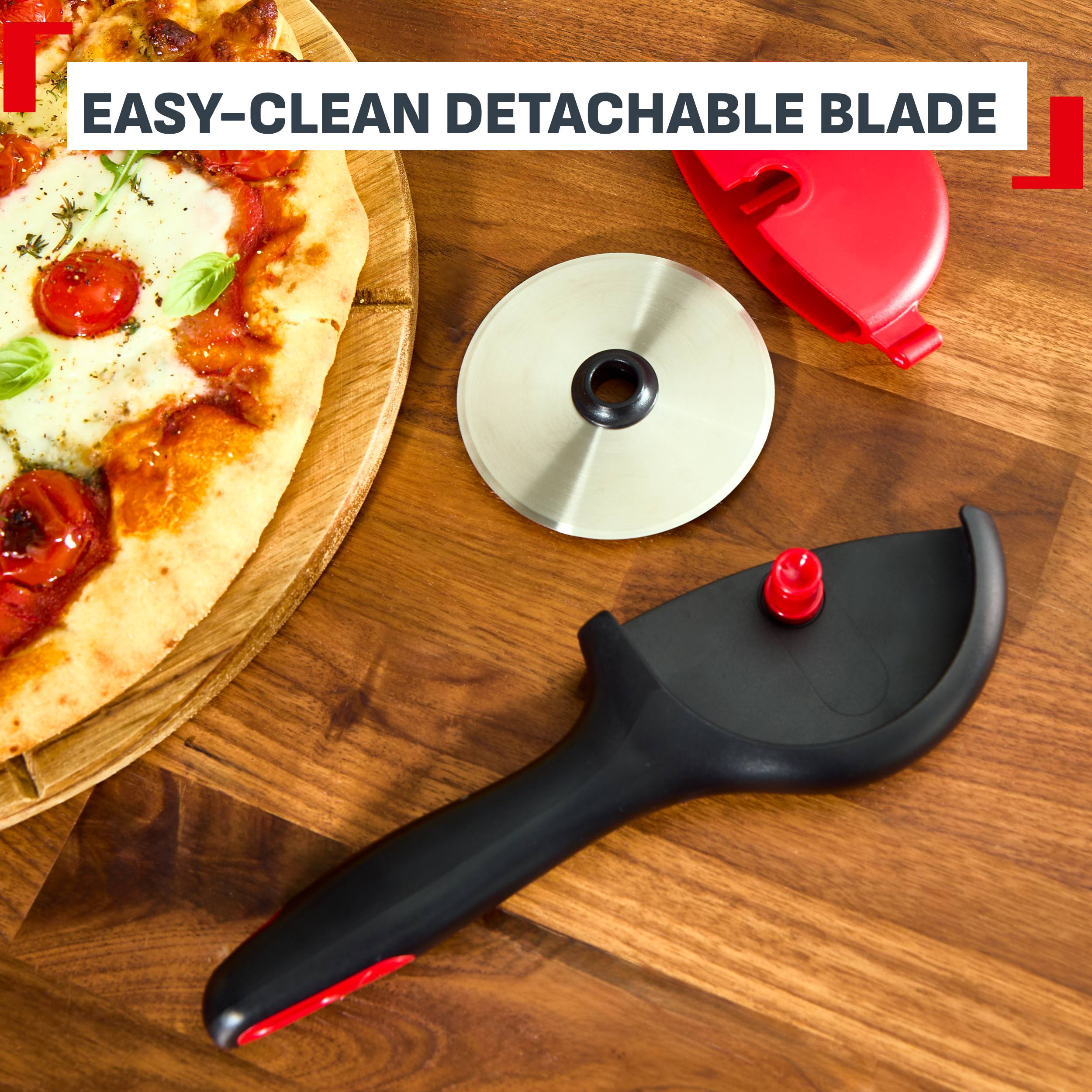 Tools Ingenio+, Pizza cutter, Protective storage cover, Detachable blade
