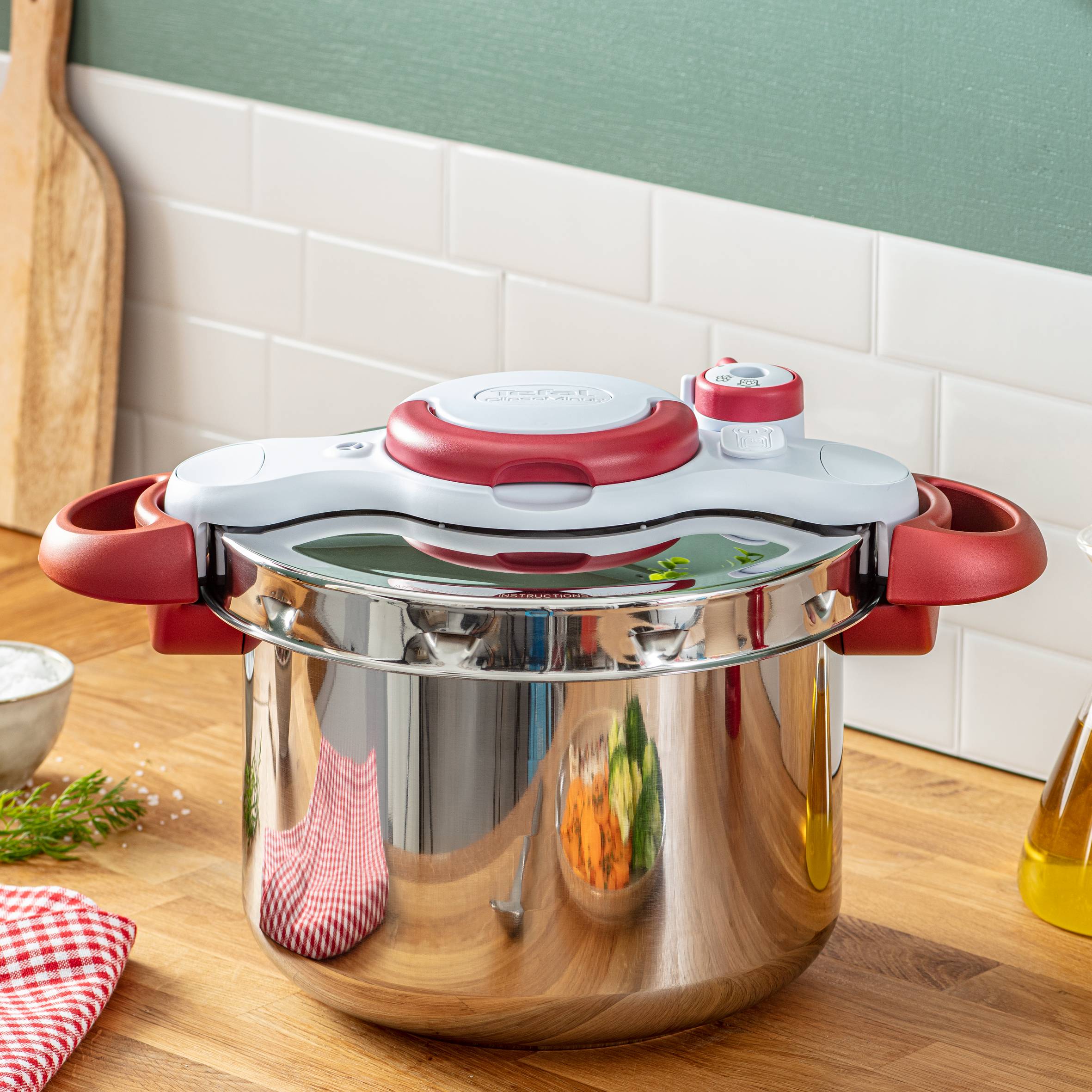 ClipsoMinut Perfect, Тенджера под налягане P4620733, 6L, Парна кошница