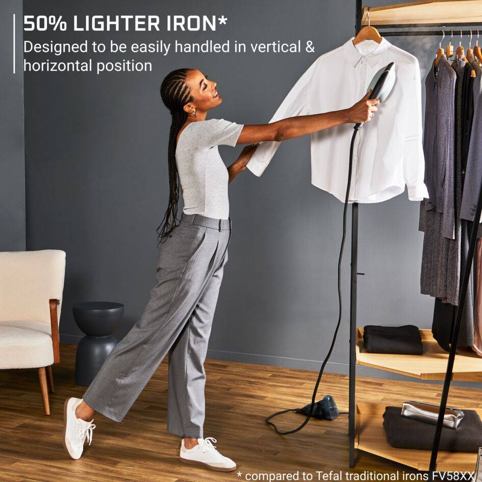 Duo Power, 2-in-1 Steam Iron and Clothes Steamer, Versatile and Efficient Garment Care