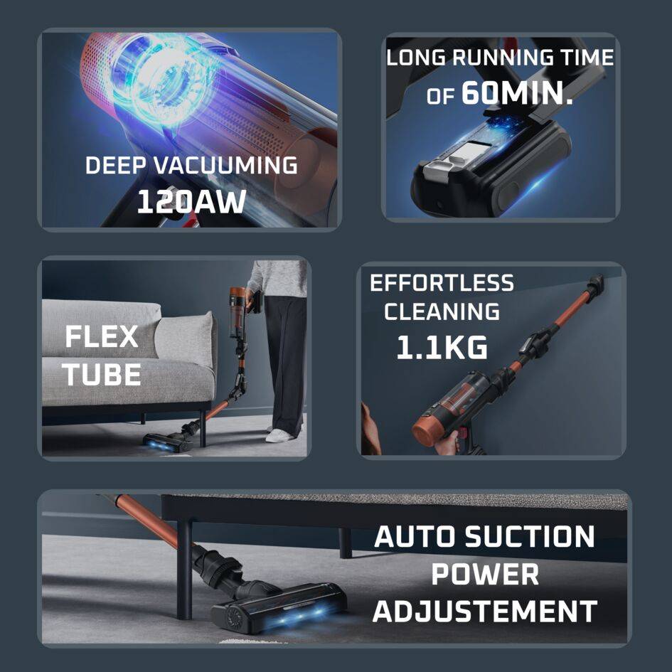 X-FORCE FLEX 10.80, Cordless Vacuum, Deep Vacuuming Made Effortless