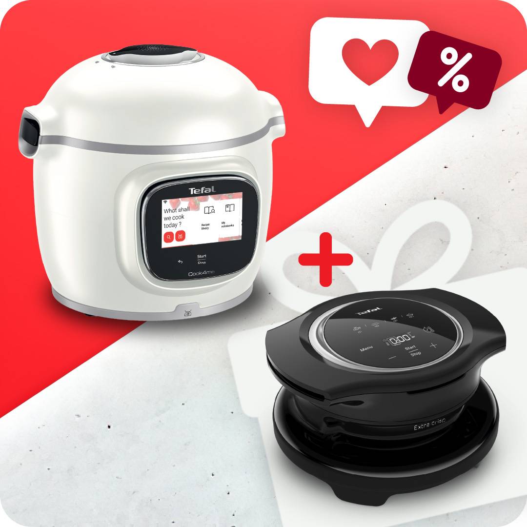 Пакет Интелигентен мултикукър с вградена везна, Tefal Cook4me Touch Pro CY9441F2 и Запичащ капак Extra Crisp EY150830