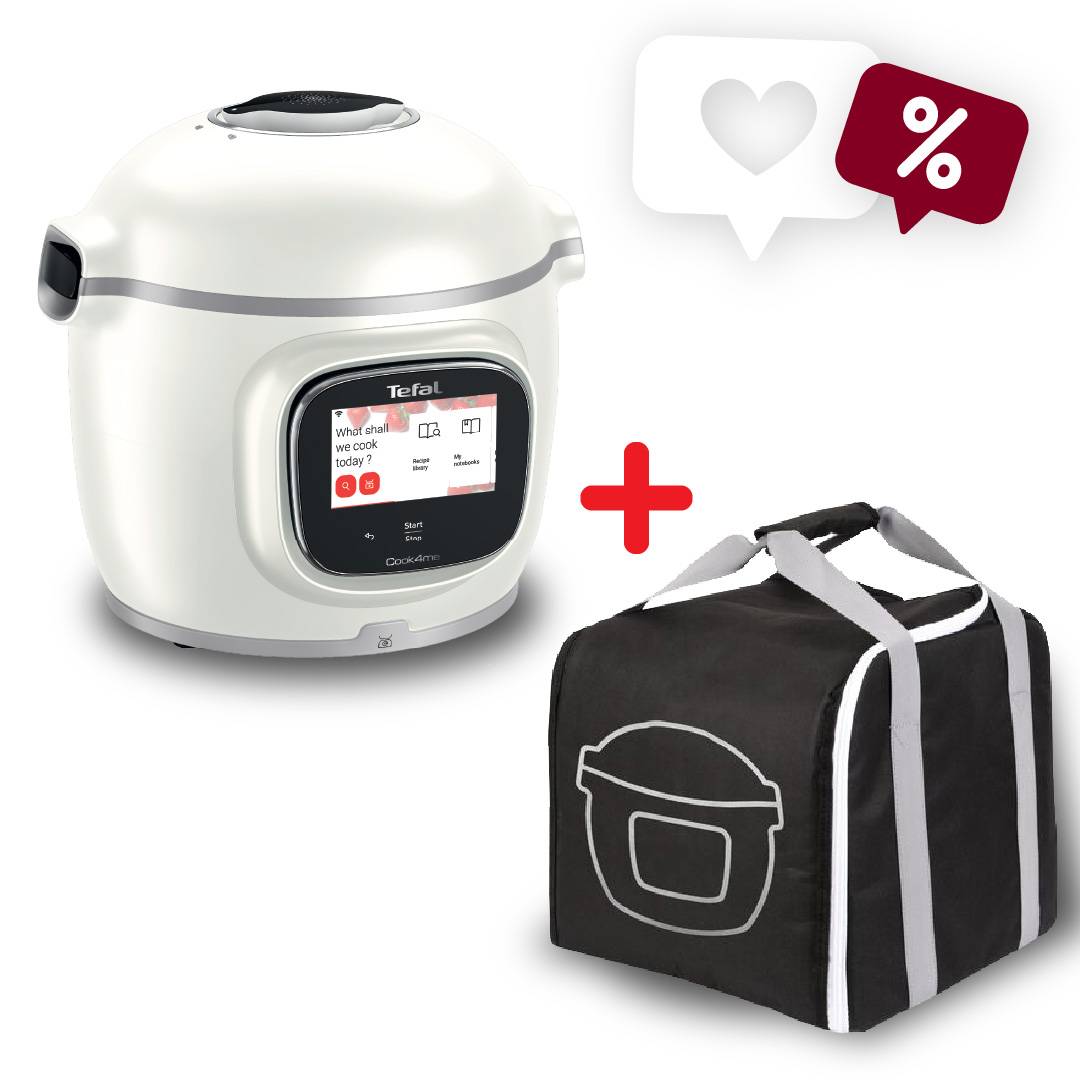 Пакет Интелигентен мултикукър с вградена везна, Tefal Cook4me Touch Pro CY9441F2 и Транспортна чанта XA607800