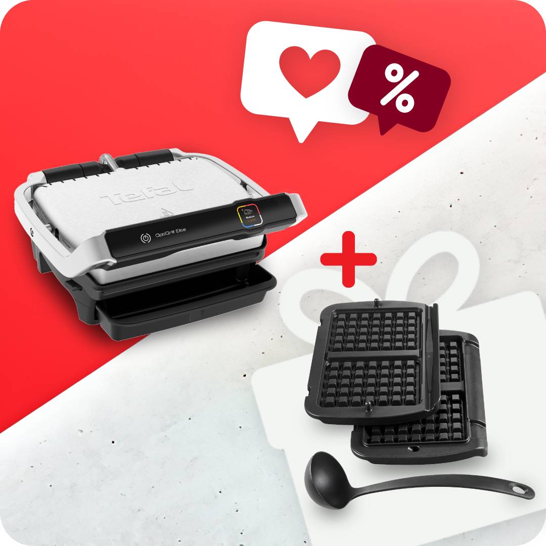 Пакет OptiGrill Elite и Плочи за гофрети х 2 и черпак